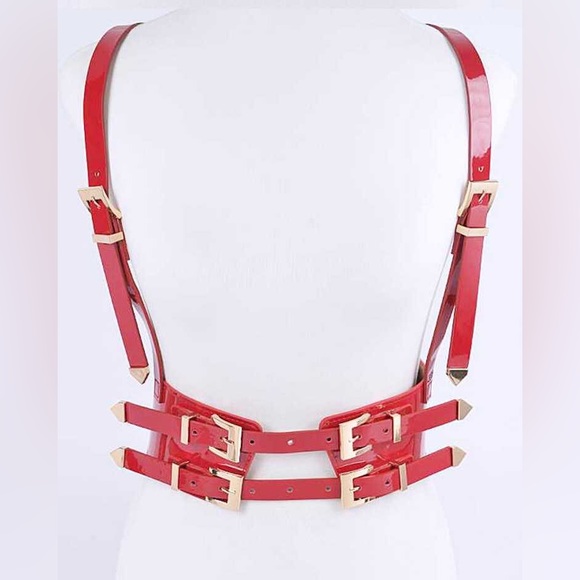 Plus Size Stallion II Western Vegan Leather Harness Statement Belt - Picture 4 of 4